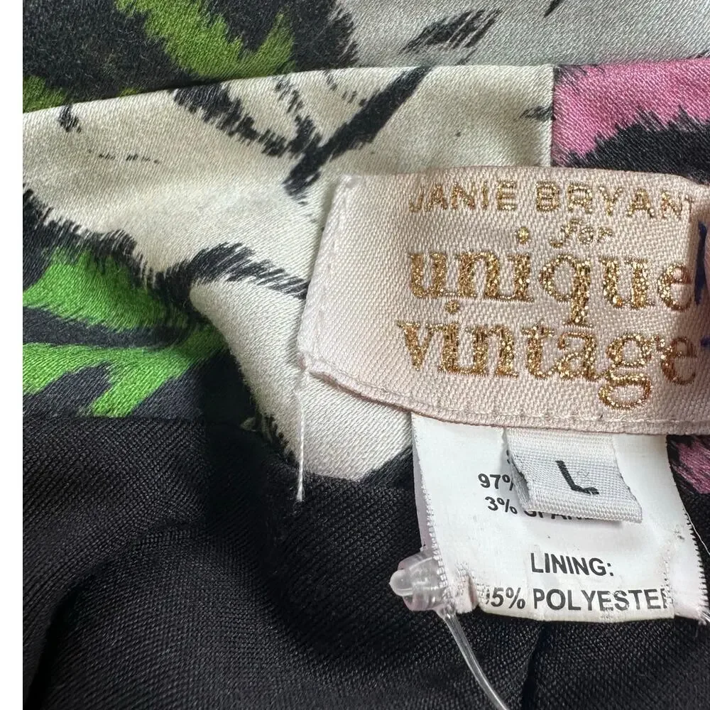Janie Bryant x Unique Vintage Rose Print Off Shoulder Wiggle Dress Large NWT - Picture 7 of 13